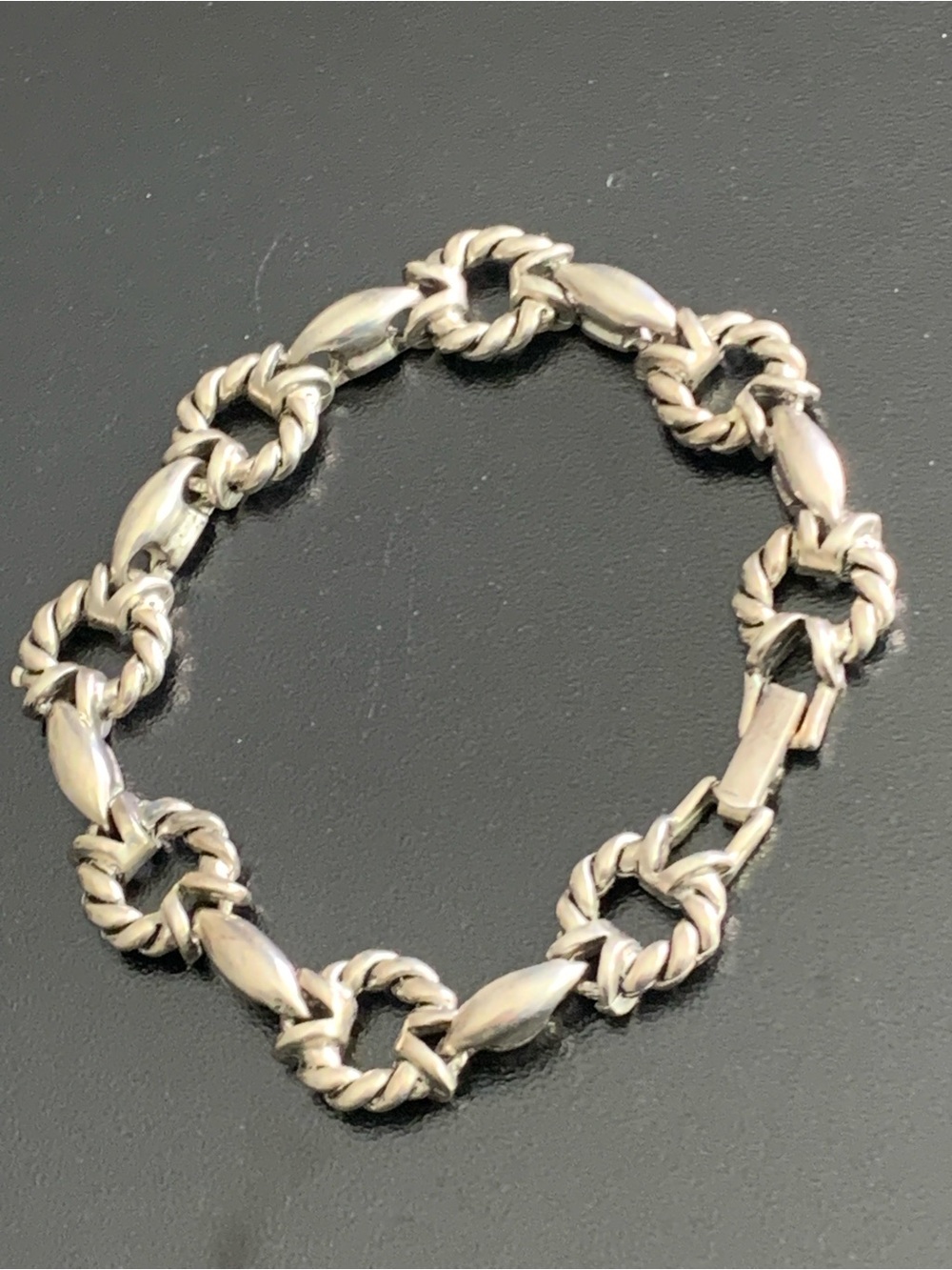 Vintage Premier Designs El Paso Antiqued SS PL Bracelet 7.1/2”